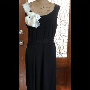 Black with Beige Dress